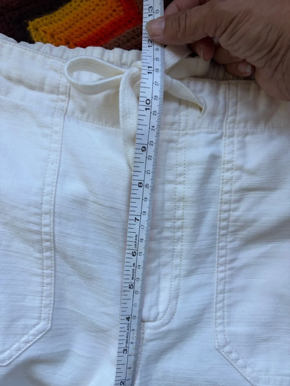 J Crew Tie-waist camp pant sz S, Cream